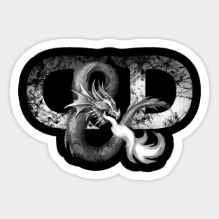 Dungeons and Dragons Silver Logo Sticker